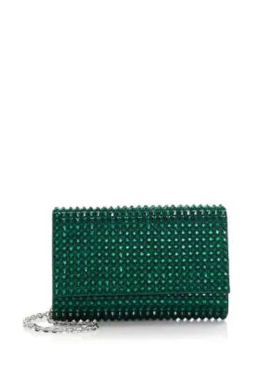 Shop Judith Leiber Fizzoni Bling Crystal Clutch In Emerald