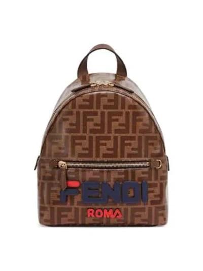 Shop Fendi Mania Backpack In Brown