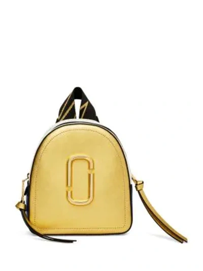 Shop Marc Jacobs Mini Backpack In Gold