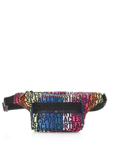 Shop Lesportsac Montana Allover Logo Belt Bag In Rainbow