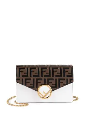 fendi wallet on chain leather shoulder bag