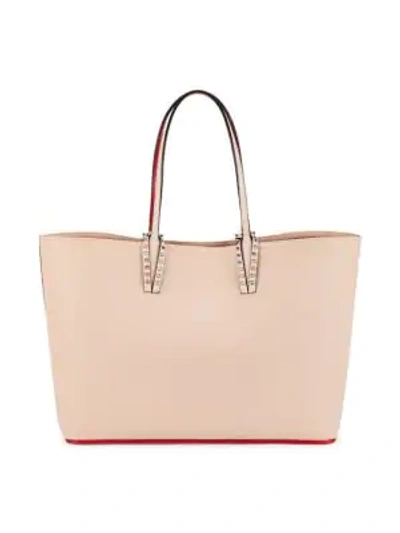 Shop Christian Louboutin Cabata Leather Tote In Pink