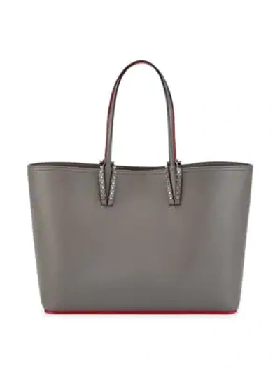 Shop Christian Louboutin Cabata Leather Tote In Shadow