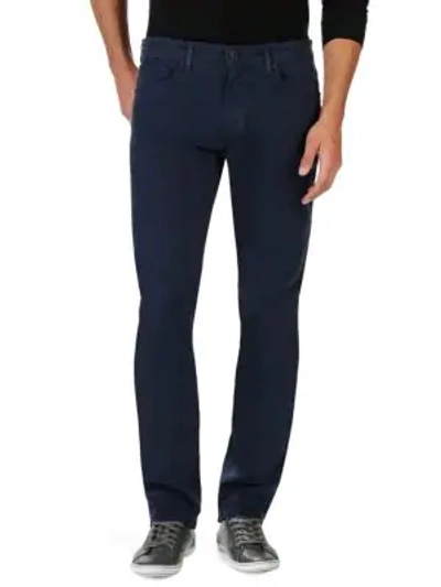 Shop Paige Federal Slim Straight Pants In Navy Cade