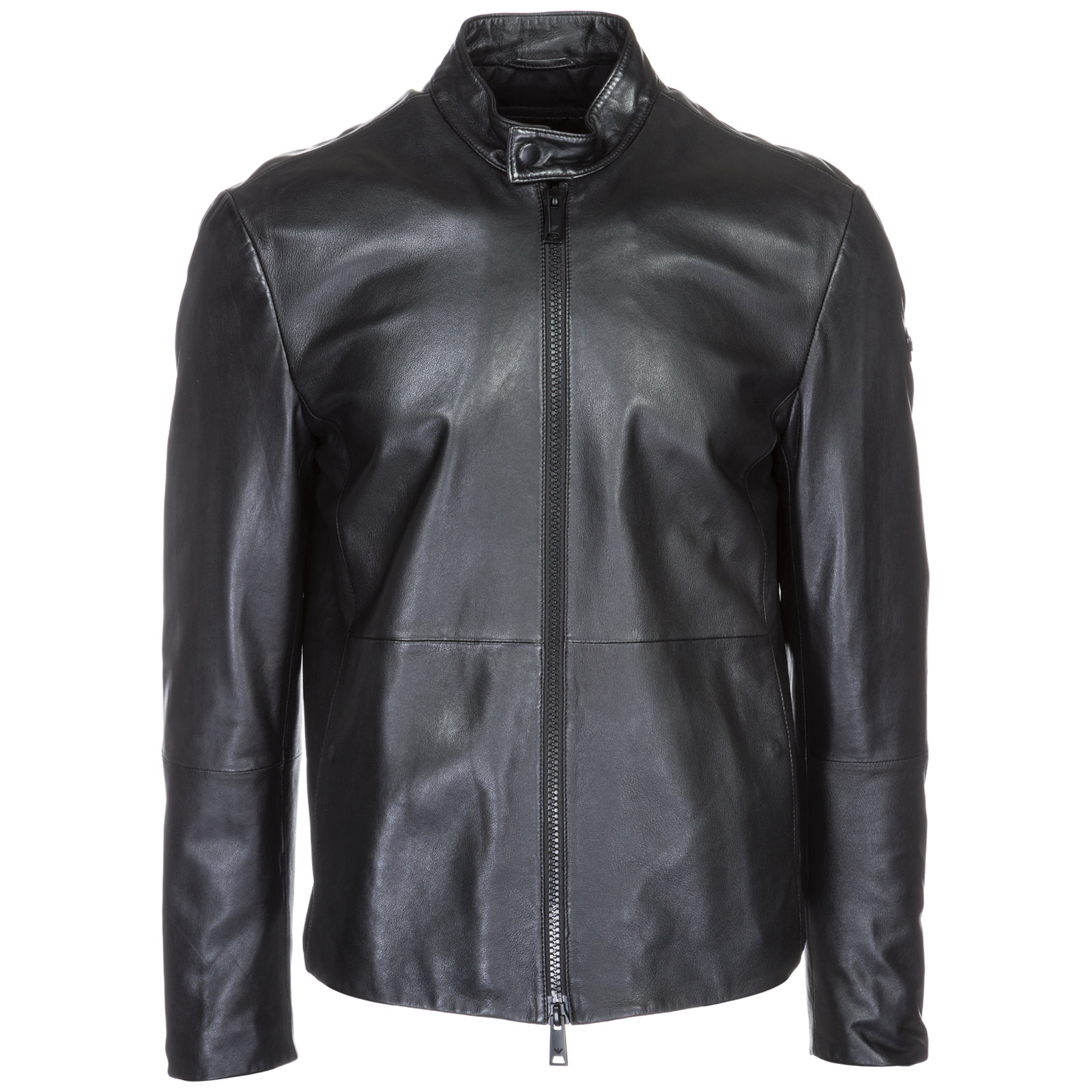 emporio armani men's leather jacket