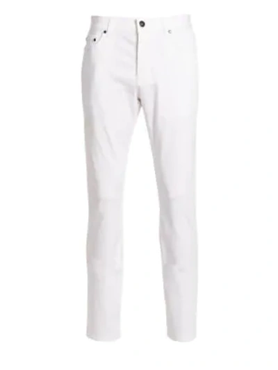 Shop John Varvatos Men's Solid Slim Fit Jeans In White