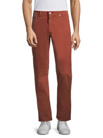 Shop Ag Graduate Slim Straight-fit Jeans In Tannic Red