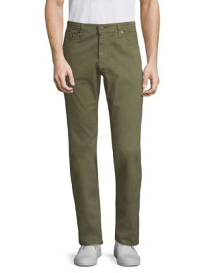 Shop Ag The Graduate Tailored-fit Jeans In Sulfur Climbing Ivy