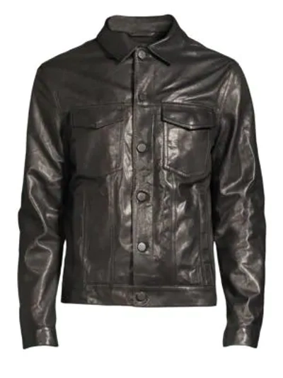 Shop J Brand Acamar Leather Jacket In Black