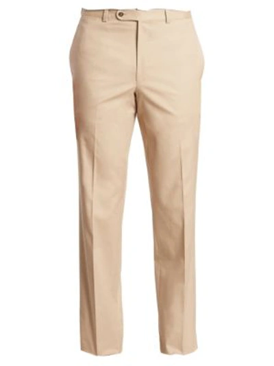 Shop Saks Fifth Avenue Collection Cotton Chino Pants In Taupe