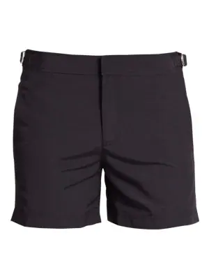 Orlebar Brown Setter Solid Short Swim Trunks In Black | ModeSens
