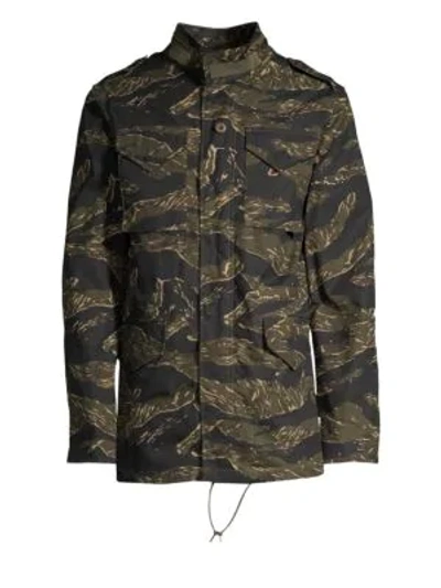 Shop Alpha Industries Defender Field Coat In Tiger Camo