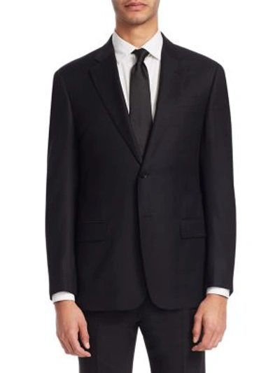 Shop Emporio Armani Men's G-line Two-button Slim-fit Blazer In Black
