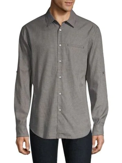 Shop John Varvatos Cotton Button-front Shirt In Indigo
