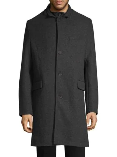 Shop Andrew Marc Men's Cunningham Waterproof Topcoat In Charcoal