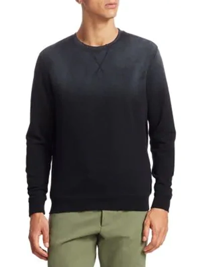 Shop Kent And Curwen Hutto Crewneck Cotton Sweatshirt In Black