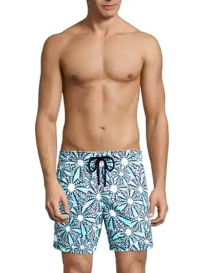 Shop Vilebrequin Oursinade Swim Trunks In Navy