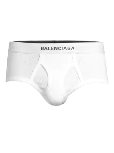 Shop Balenciaga Men's 3-pack Cotton Briefs In White