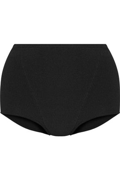 Shop Proenza Schouler Woman High-rise Knitted Briefs Black