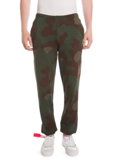 Shop Off-white Stencil Camouflage Sweatpants