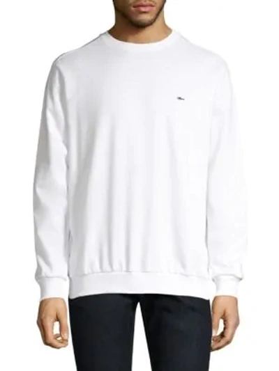 Shop Paul & Shark Knit Cotton Sweatshirt In White