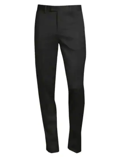 Shop J. Lindeberg Vernon Stripe Wool Trousers In Black