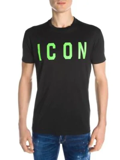 Shop Dsquared2 Icon Graphic T-shirt In Green Print