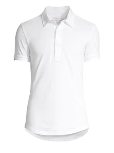 Shop Orlebar Brown Sebastian Tailored Polo Shirt In White
