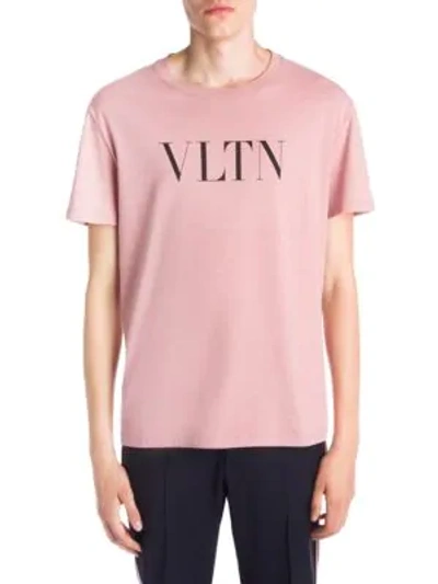 Shop Valentino Cotton Logo T-shirt In Pink