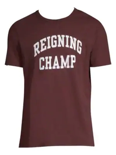 Shop Reigning Champ Ivy Logo Tee In Crimson White