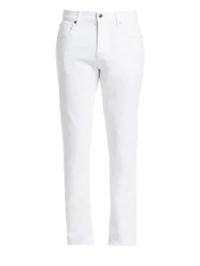 Shop 7 For All Mankind Slimmy Luxe Performance Slim-fit Jeans In White