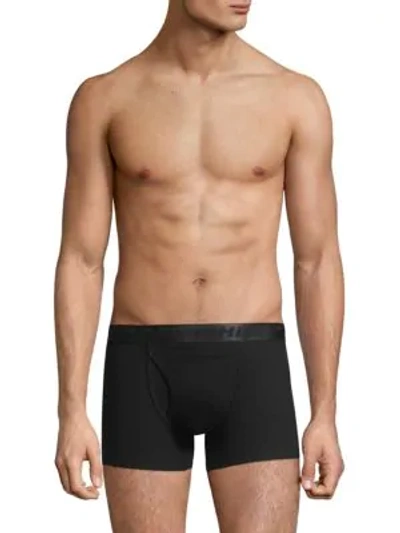 Shop Off-white 3-pack Stretch Cotton Boxer Shorts In Black