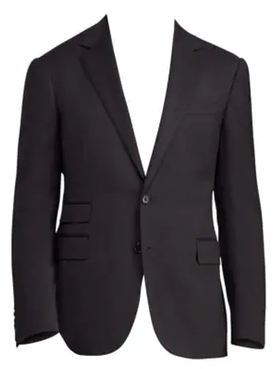 Shop Ralph Lauren Gregory Wool Serge Suit In Black