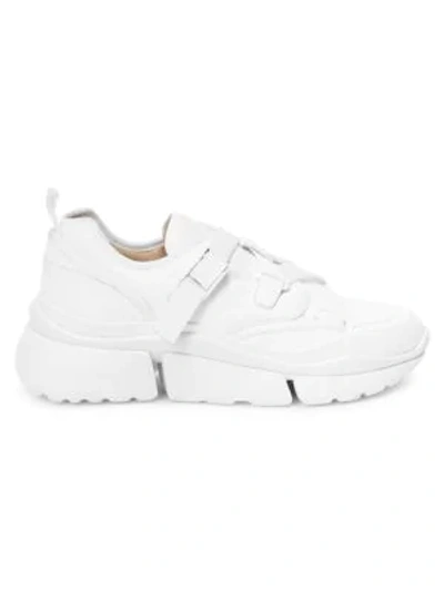 Shop Chloé Sonnie Low-top Leather Sneakers In White