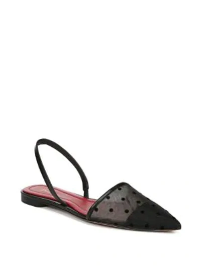 Shop Diane Von Furstenberg Koko Mesh Slingback Flats In Black