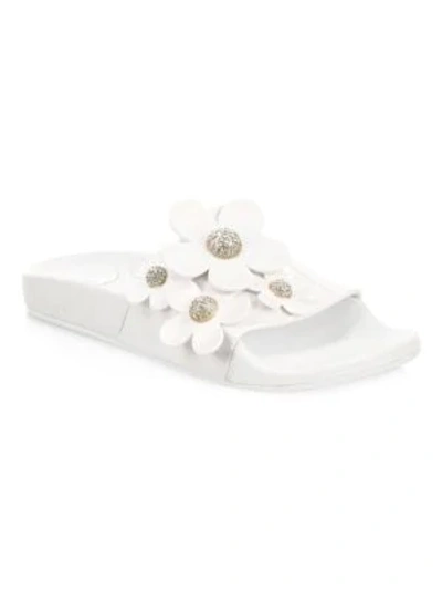 Shop Marc By Marc Jacobs Daisy Floral Embellished Sandals In White