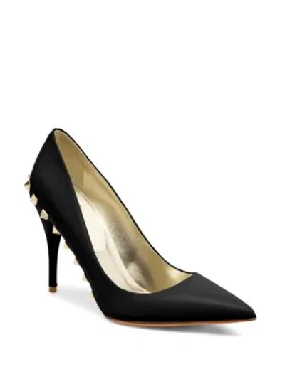 Shop Valentino Jaw Studs Point Toe Pumps In Black