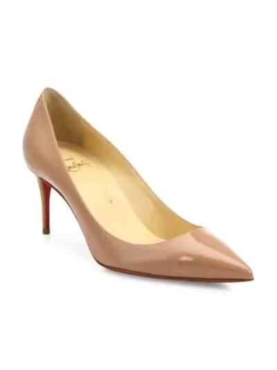 Shop Christian Louboutin Decollete 70 Patent Leather Pumps In Nude