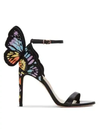 Shop Sophia Webster Chiara Butterfly Embroidered Sandals In Multi