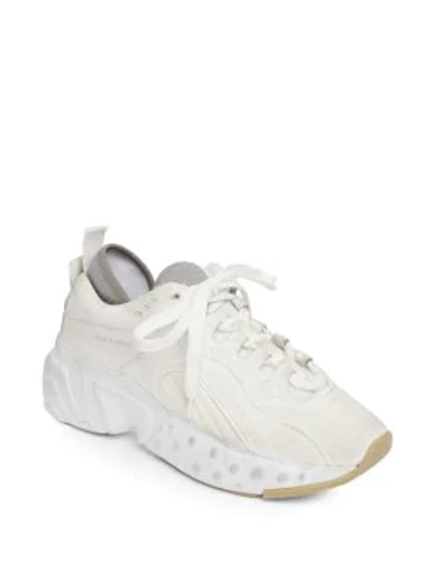Shop Acne Studios Manhattan Tumbled Sneakers In White
