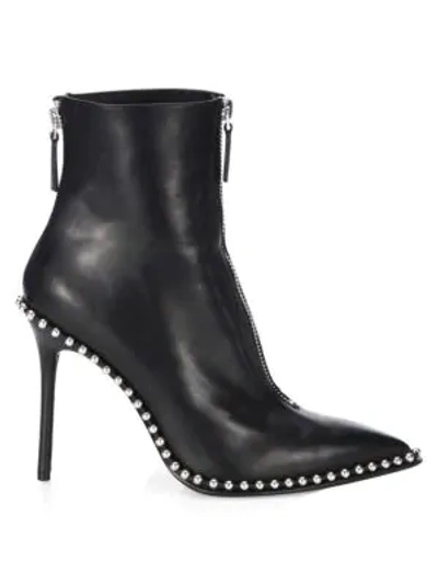 Shop Alexander Wang Eri Studded Leather Ankle Boots In Black