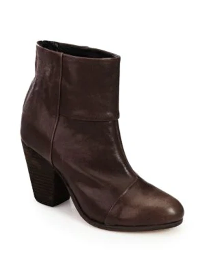 Shop Rag & Bone Classic Newbury Leather Ankle Boots In Deep Brown