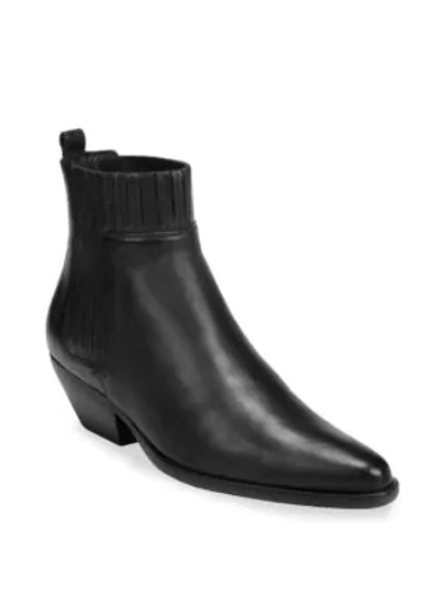 Shop Vince Eckland Leather Booties In Black