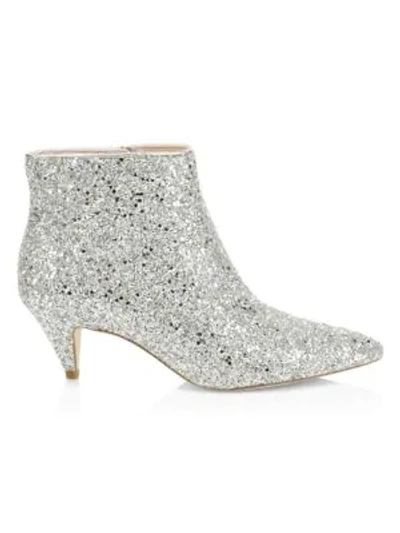 Shop Kate Spade Stan Glitter Boots In Silver