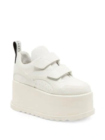 Shop Stella Mccartney Women's Eclypse Grip-tape Platform Sneakers In White