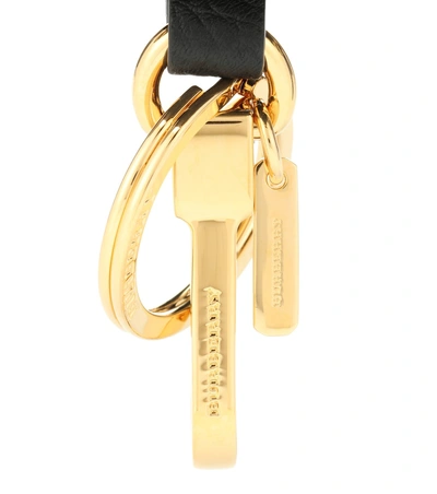 Shop Burberry Thomas Bear Leather Charm In Multicoloured