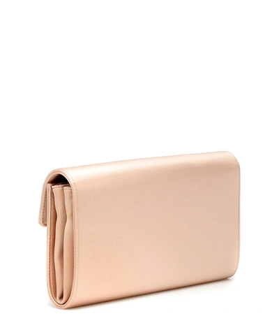 Shop Roger Vivier Evening Envelope Satin Clutch In Pink