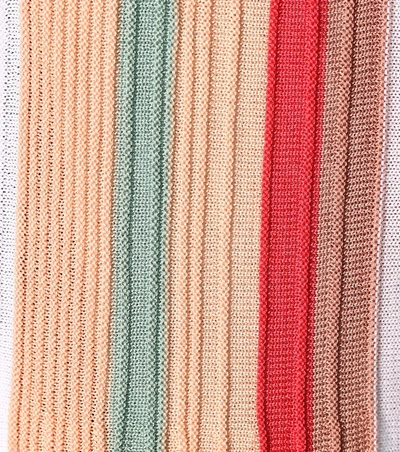 Shop Missoni Striped Crochet Wide-leg Pants In Multicoloured
