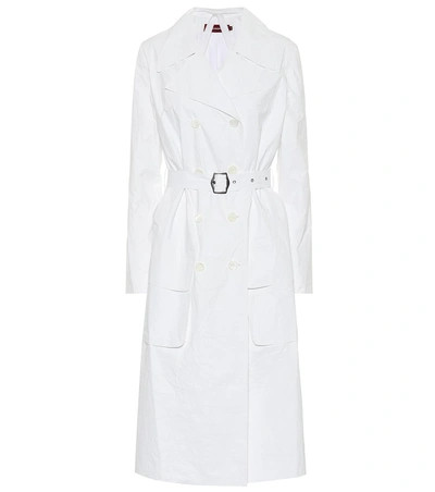 Sies Marjan Nisa Crinkled-ripstop Trench Coat In White