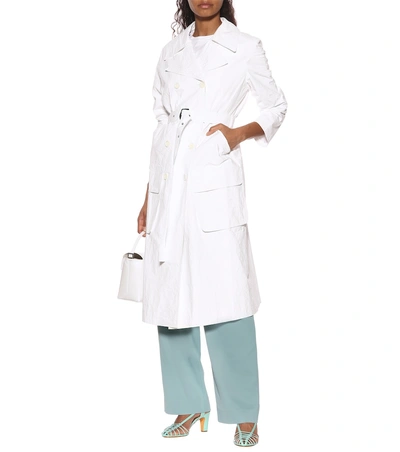 Sies Marjan Nisa Crinkled-ripstop Trench Coat In White